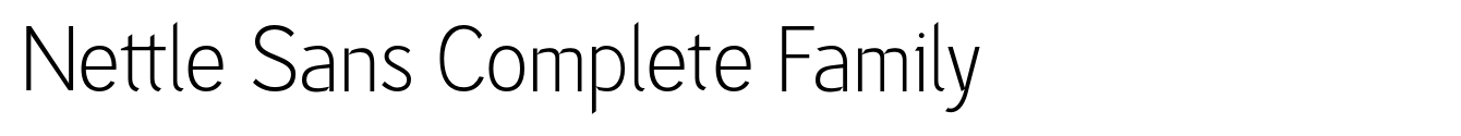 Nettle Sans Complete Family